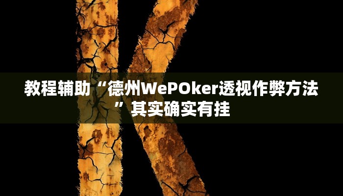 辅助教程“wepoker作弊开挂方法作弊(透视 )!详细教程透视方法