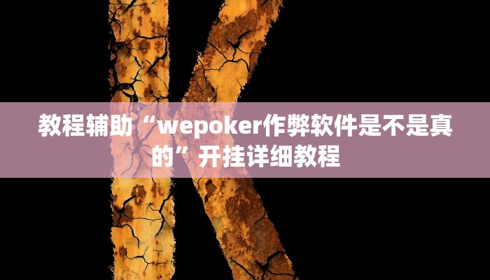 教程辅助“wepoker作弊软件是不是真的”开挂详细教程