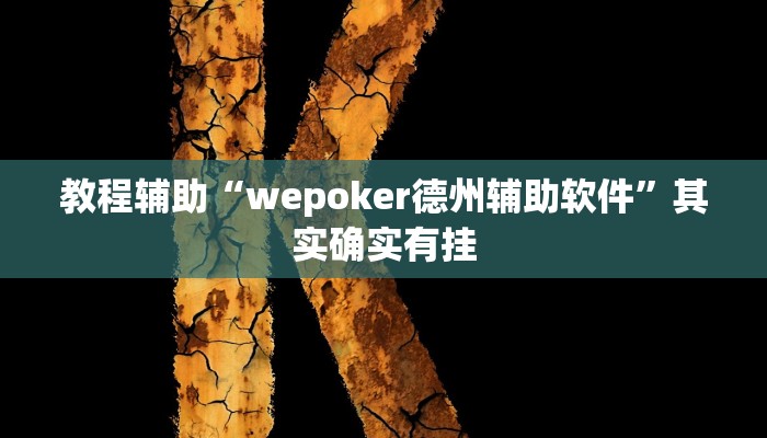教程辅助“wepoker德州辅助软件”其实确实有挂