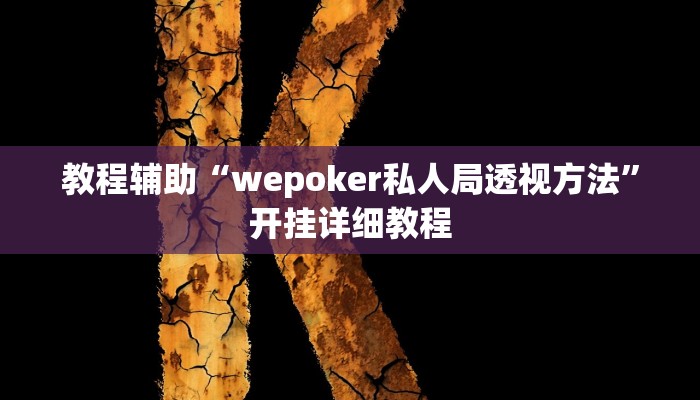 玩家辅助神器:“HHpoker辅助透视挂”开挂详细教程