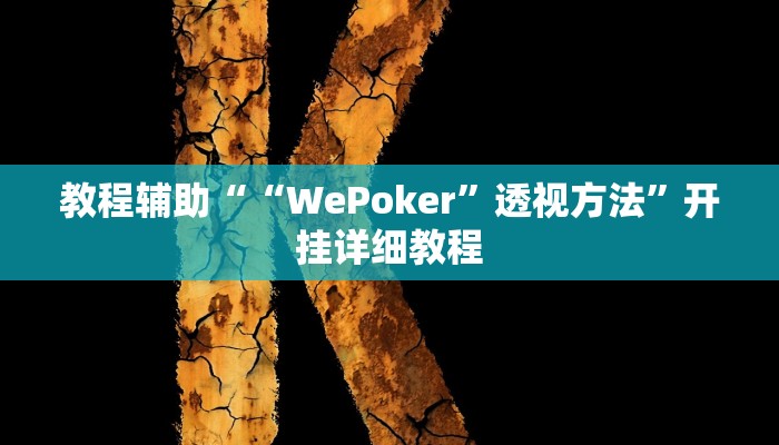 辅助教程“wepokerplus透视挂软件(透视 )!详细教程透视方法