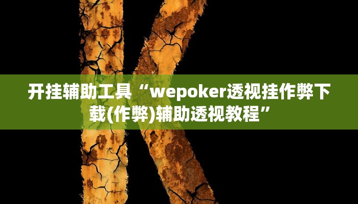开挂辅助工具“wepoker德州开挂辅助方法(透视 )!详细教程透视方法