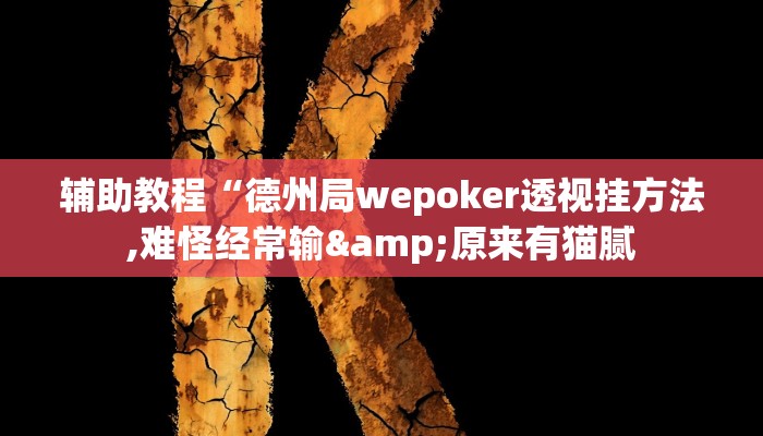 辅助教程“wepoker德州局透视挂辅助软件(透视 )!详细教程透视方法