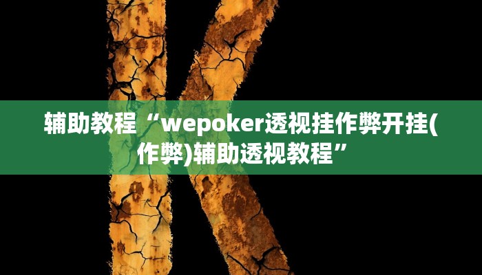 开挂辅助工具“wepoker德州透视作弊挂(透视 ),难怪经常输有猫腻 (透视)