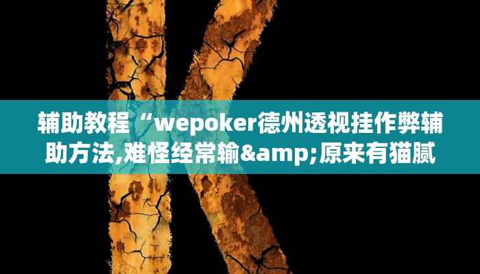 辅助教程“wepoker德州透视挂作弊辅助方法,难怪经常输&原来有猫腻