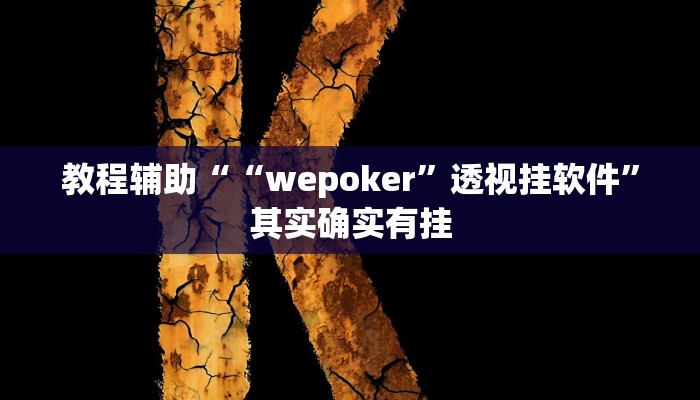 教程辅助““wepoker”透视挂软件”其实确实有挂