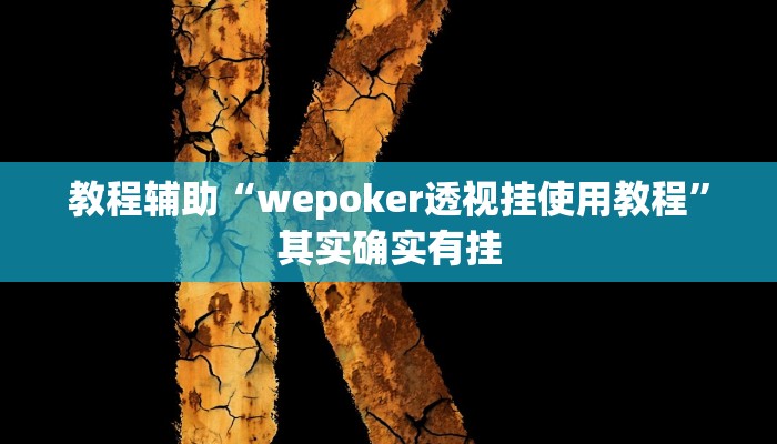 教程辅助“wepoker透视挂使用教程”其实确实有挂