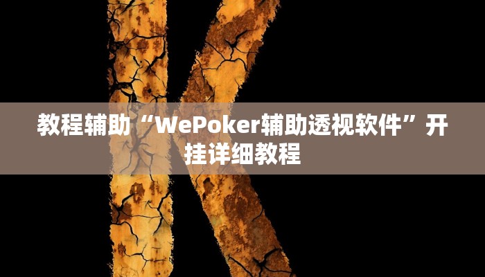 教程辅助“WePoker辅助透视软件”开挂详细教程