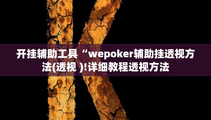 开挂辅助工具“wepoker辅助挂透视方法(透视 )!详细教程透视方法 开挂辅助工具“wepoker辅助挂透视方法(透视 )!详细教程透视方法