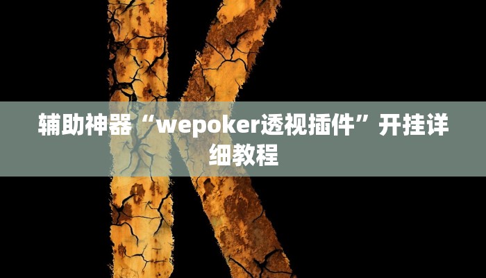 辅助神器“wepoker透视插件”开挂详细教程