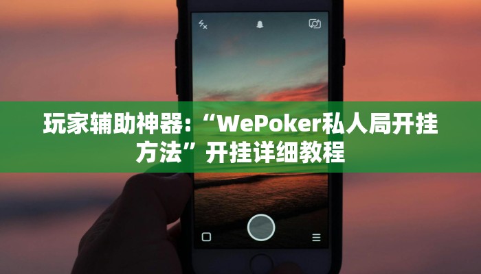 辅助教程“wepoker作弊透视(透视 ),难怪经常输有猫腻 (透视)