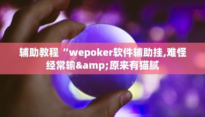 辅助教程“wepoker软件辅助挂,难怪经常输&原来有猫腻 辅助教程“wepoker软件辅助挂,难怪经常输&原来有猫腻