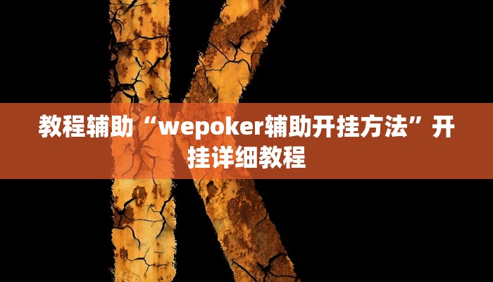 教程辅助“wepoker辅助开挂方法”开挂详细教程