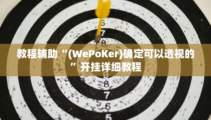 教程辅助“(WePoKer)确定可以透视的”开挂详细教程