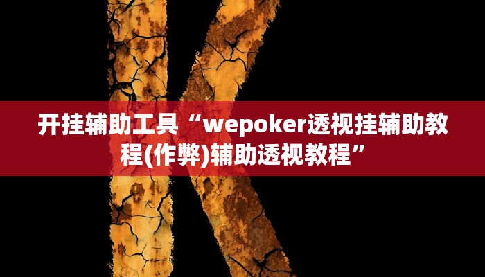 开挂辅助工具“wepoker开挂作弊教程(透视 ),难怪经常输有猫腻 (透视)