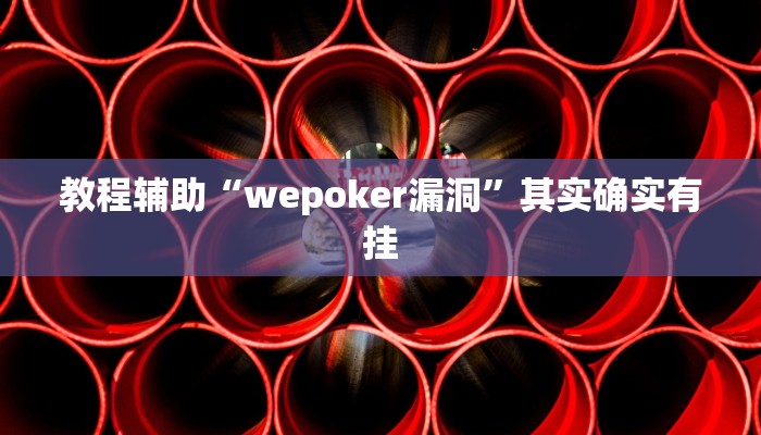 教程辅助“wepoker漏洞”其实确实有挂