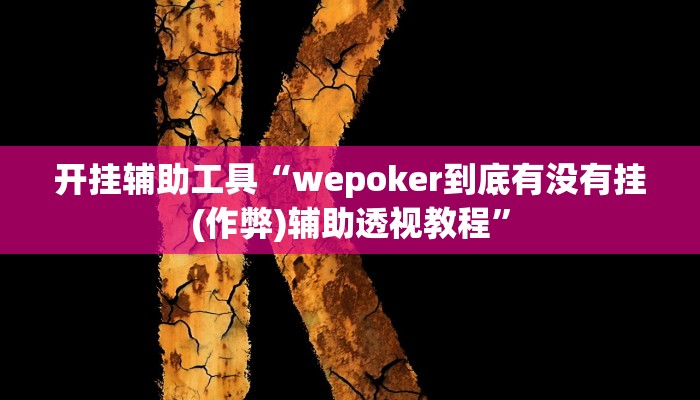 开挂辅助工具“wepoker到底有没有挂(作弊)辅助透视教程”