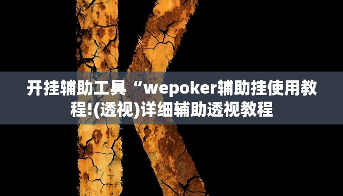 开挂辅助工具“wepoker辅助挂使用教程!(透视)详细辅助透视教程