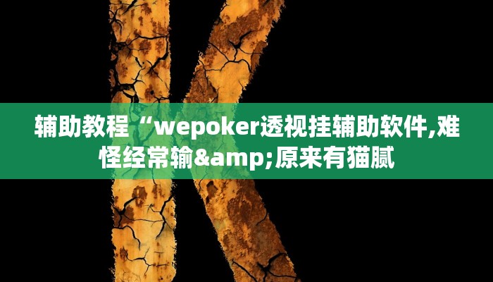 辅助教程“wepoker透视挂辅助软件,难怪经常输&原来有猫腻