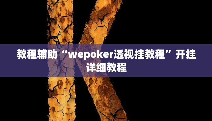 教程辅助“wepoker透视挂教程”开挂详细教程