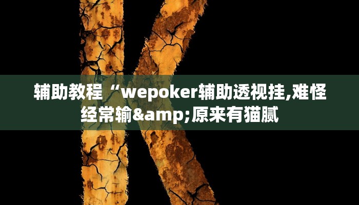 辅助教程“AApoker辅助作弊挂(作弊)辅助透视教程”