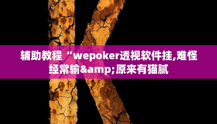 辅助教程“wepoker透视软件挂,难怪经常输&原来有猫腻