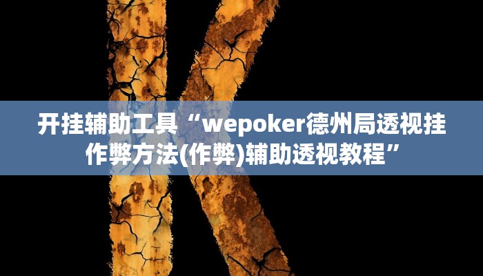 开挂辅助工具“wepoker德州局透视挂作弊方法(作弊)辅助透视教程”