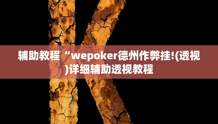 开挂辅助工具“wepoker私人局透视挂(透视 ),难怪经常输有猫腻 (透视)