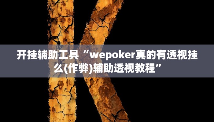 开挂辅助工具“wepoker真的有透视挂么(作弊)辅助透视教程”