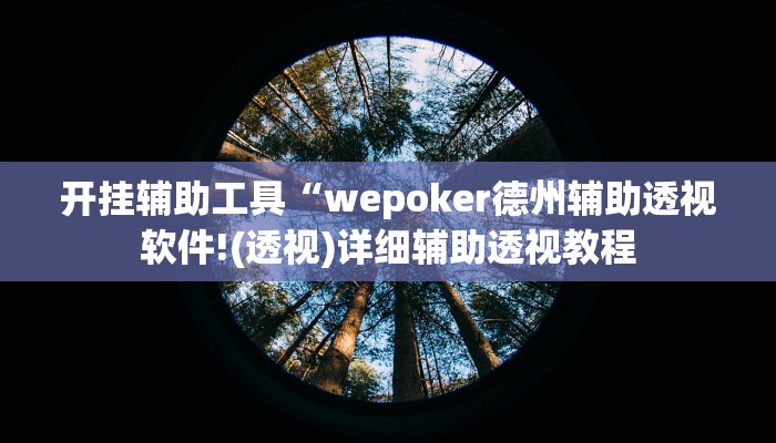 开挂辅助工具“wepoker德州辅助透视软件!(透视)详细辅助透视教程 开挂辅助工具“wepoker德州辅助透视软件!(透视)详细辅助透视教程