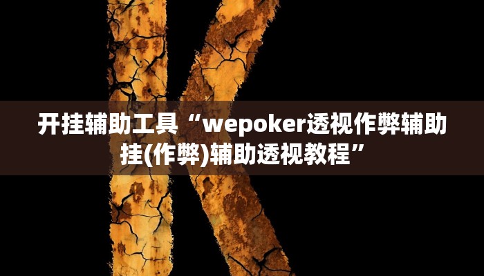 开挂辅助工具“wepoker透视作弊辅助挂(作弊)辅助透视教程”