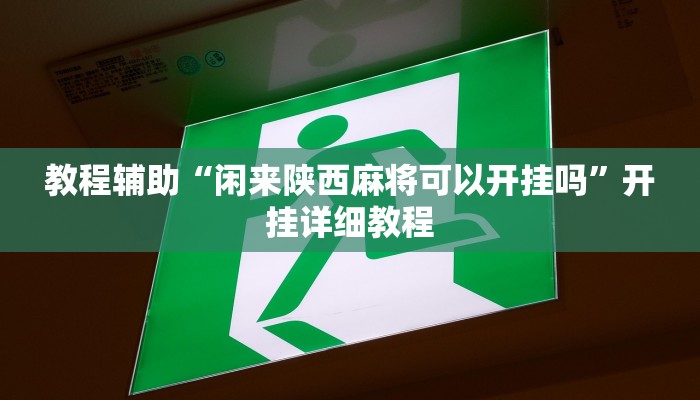 教程辅助“闲来陕西麻将可以开挂吗”开挂详细教程