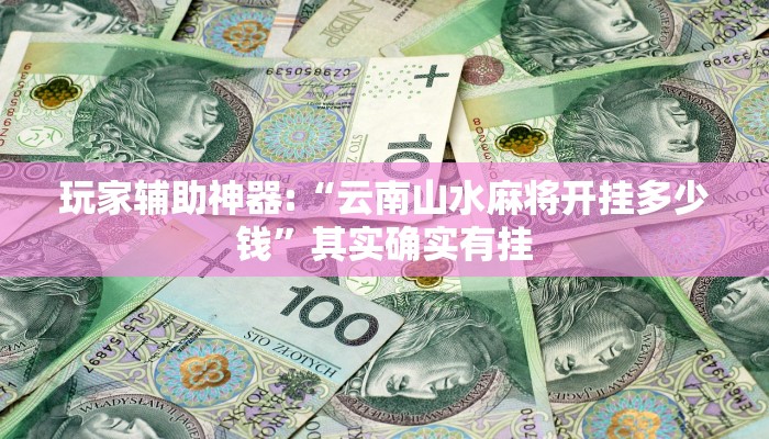 玩家辅助神器:“云南山水麻将开挂多少钱”其实确实有挂