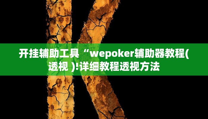 开挂辅助工具“wepoker辅助透视挂软件 ,难怪经常输&原来有猫腻