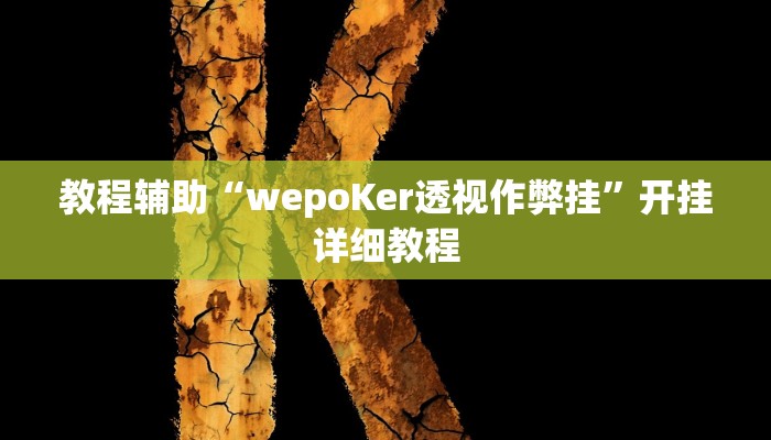 教程辅助“wepoKer透视作弊挂”开挂详细教程
