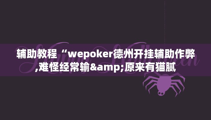 开挂辅助工具“wepoker开挂透视辅助软件,难怪经常输&原来有猫腻