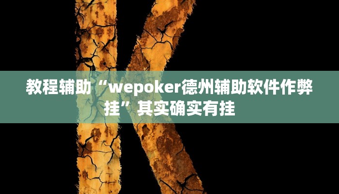 教程辅助“wepoker德州辅助软件作弊挂”其实确实有挂