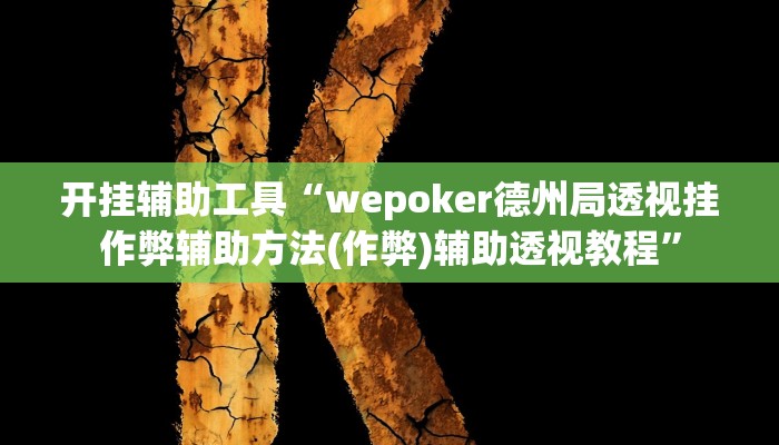 开挂辅助工具“wepoker德州局透视挂作弊辅助方法(作弊)辅助透视教程”