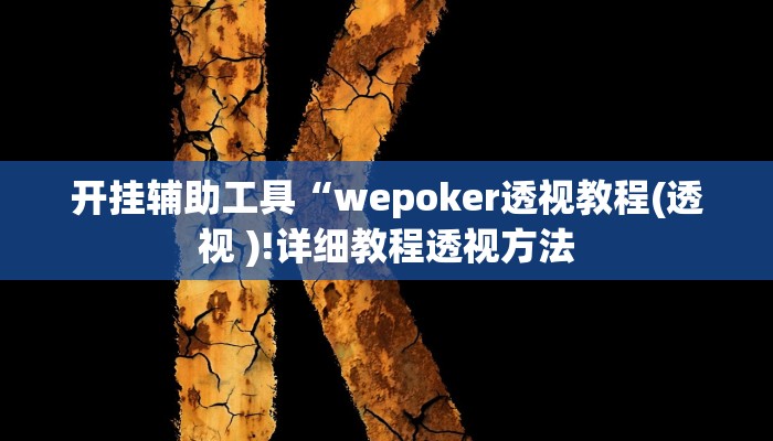 开挂辅助工具“wepoker透视教程(透视 )!详细教程透视方法