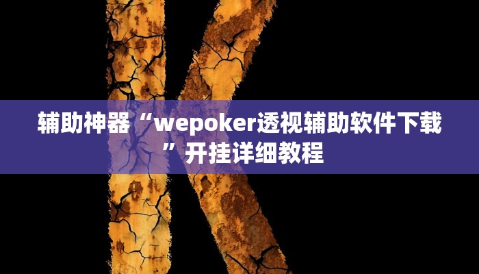 辅助神器“wepoker透视辅助软件下载 ”开挂详细教程