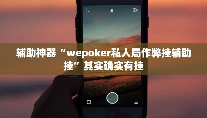 辅助神器“wepoker私人局作弊挂辅助挂”其实确实有挂