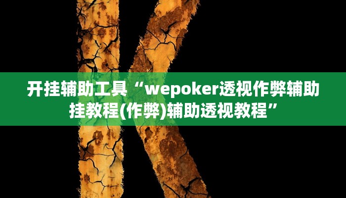开挂辅助工具“wepoker透视作弊辅助挂教程(作弊)辅助透视教程”