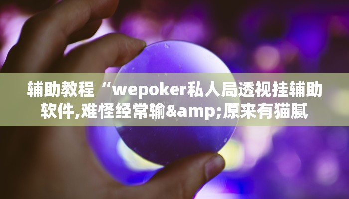 辅助教程“wepoker私人局透视挂辅助软件,难怪经常输&原来有猫腻