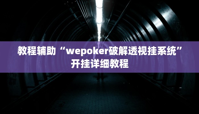 教程辅助“wepoker破解透视挂系统”开挂详细教程