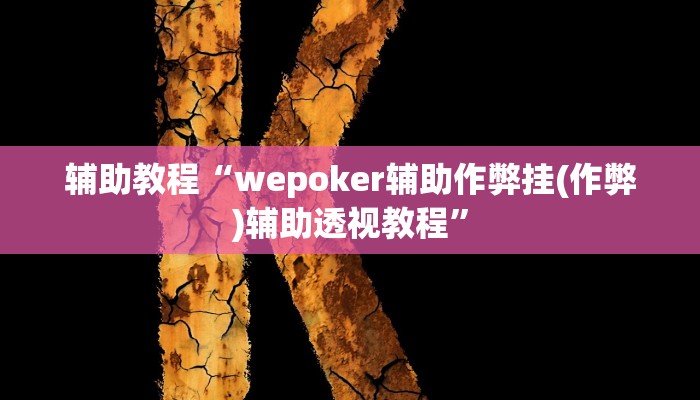 辅助教程“wepoker辅助作弊挂(作弊)辅助透视教程”