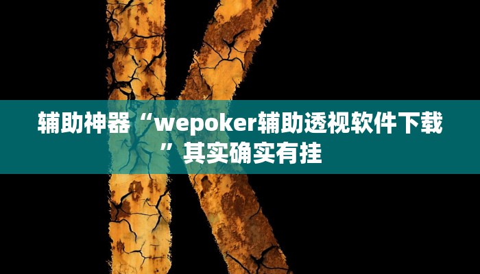 辅助神器“wepoker辅助透视软件下载”其实确实有挂