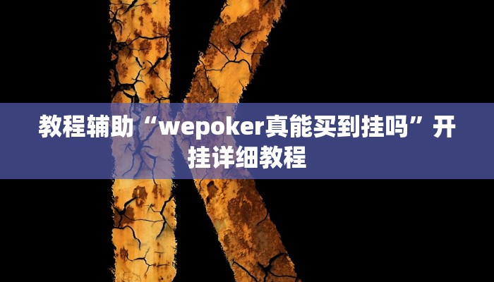 教程辅助“wepoker真能买到挂吗”开挂详细教程