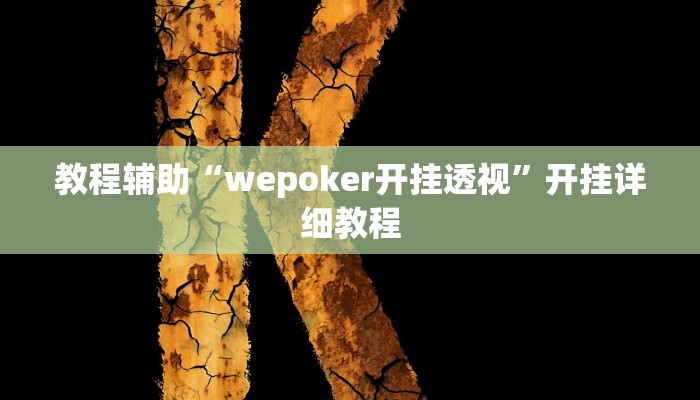 教程辅助“wepoker开挂透视”开挂详细教程