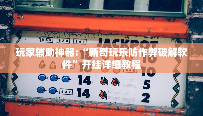 玩家辅助神器:“新奇玩乐防作弊破解软件”开挂详细教程