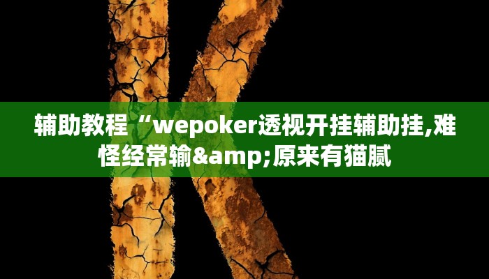 辅助教程“wepoker透视开挂辅助挂,难怪经常输&原来有猫腻